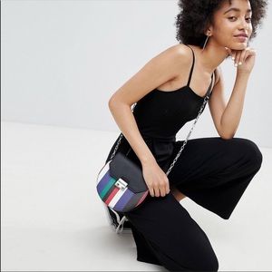 Black wide leg jumper